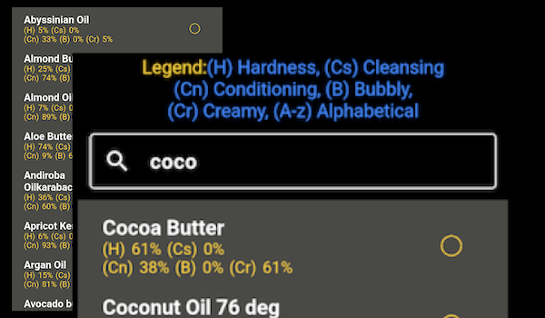 Soap Calculator Ultimate Oil Searching screenshot