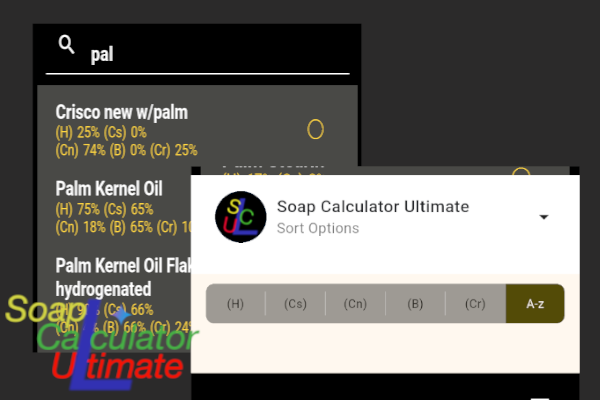 SoapCalc Ultimate Intuitve Sorting